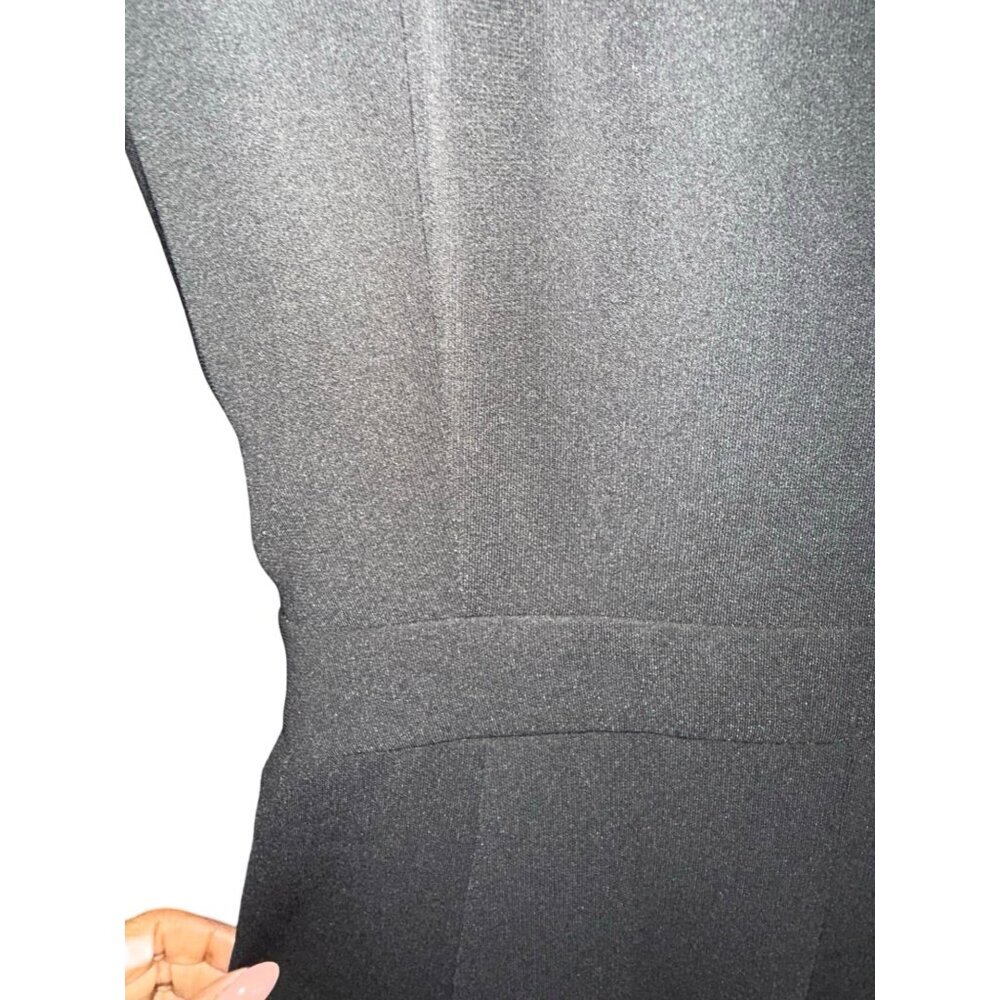 MNG‎ by Mango Black Sleeveless Belted Wrap Straight Leg Jumpsuit XL NWT - Picture 14 of 14